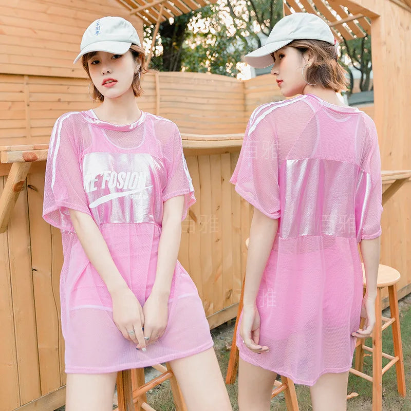 Korean Bikini Sets Women Vacation 3 Pieces Summer Popular New Fashion Beachwear Chic Slim Sexy Swimsuits High Waist Soft Ladies