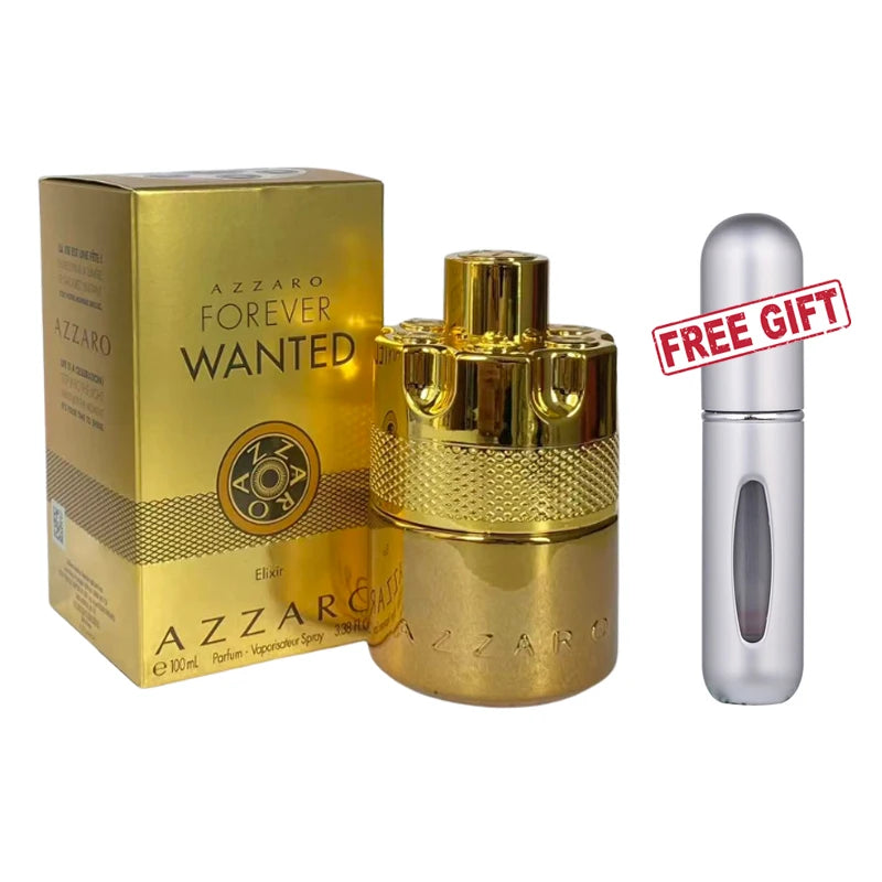 100ML Azzaro The Most Wanted Parfum Mens Cologne Luxury Perfumes For Men With 5ml Bottom Charge Perfume Refillable Bottle
