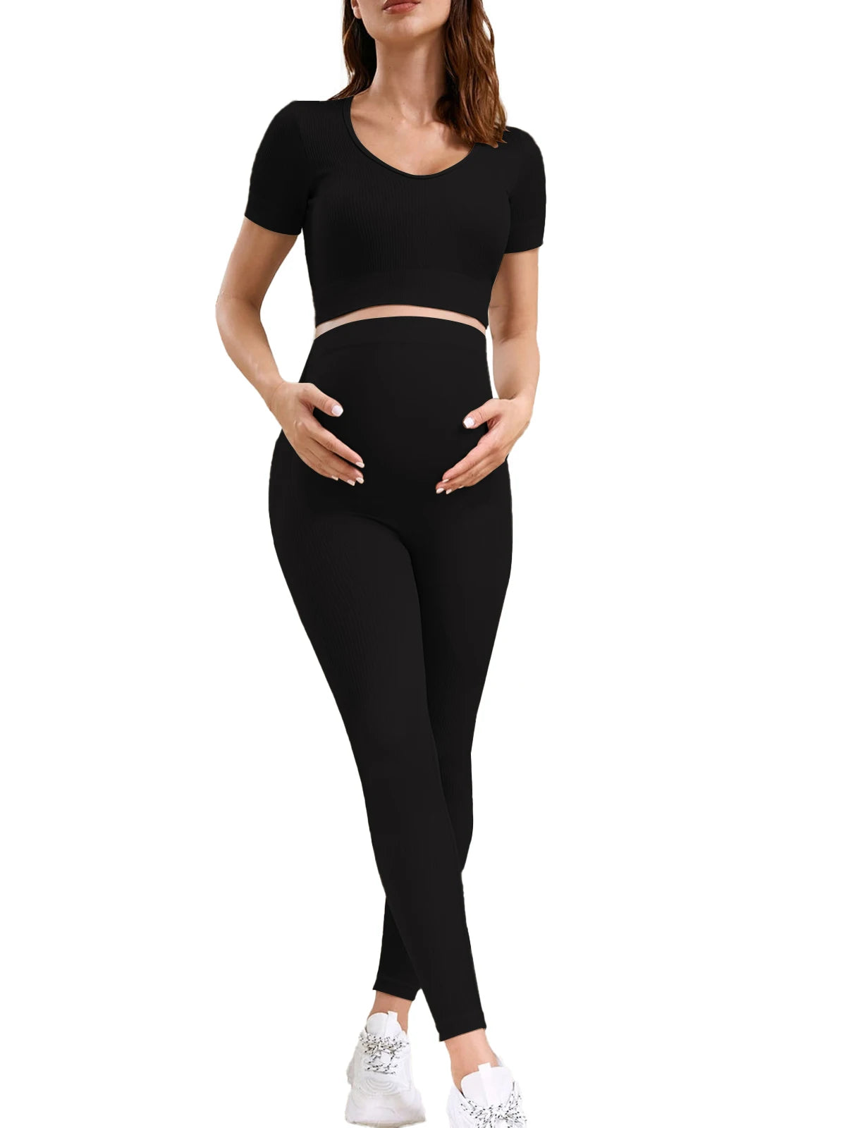 3 Pack Women's Maternity Leggings Maternity Yoga Pants Pregnancy Leggings Maternity Clothes
