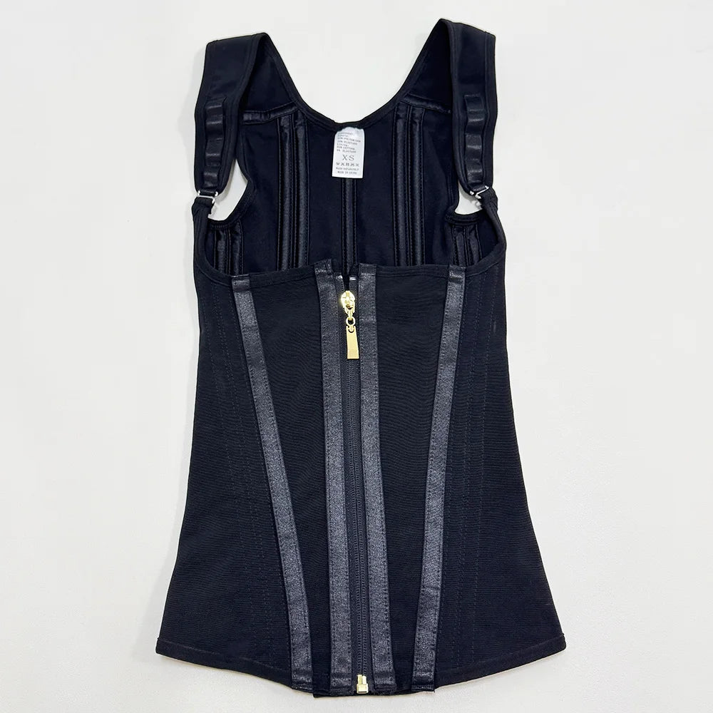 Body Shaper Shapewear Women Double Tummy Control Compression Waist Trainer Corset Adjustable Zipper and Hook-eyes Flat Belly