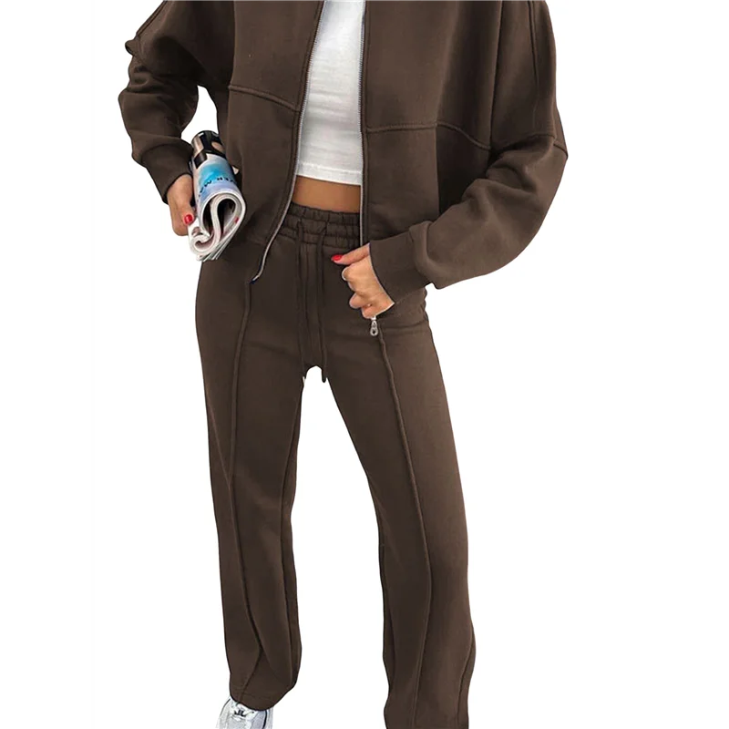 ASDS-Lounge Sets For Women Sweatsuit 2 Piece Outfits Sweatshirt Wide Leg Sweatpant Tracksuit Matching Set