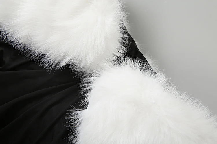 Nibber Furry Patchwork Jumpsuit Woman Slash Neck Sexy Hollow Full Sleeve Backless Slim Peach Hip Hottie Street Fashion Overalls