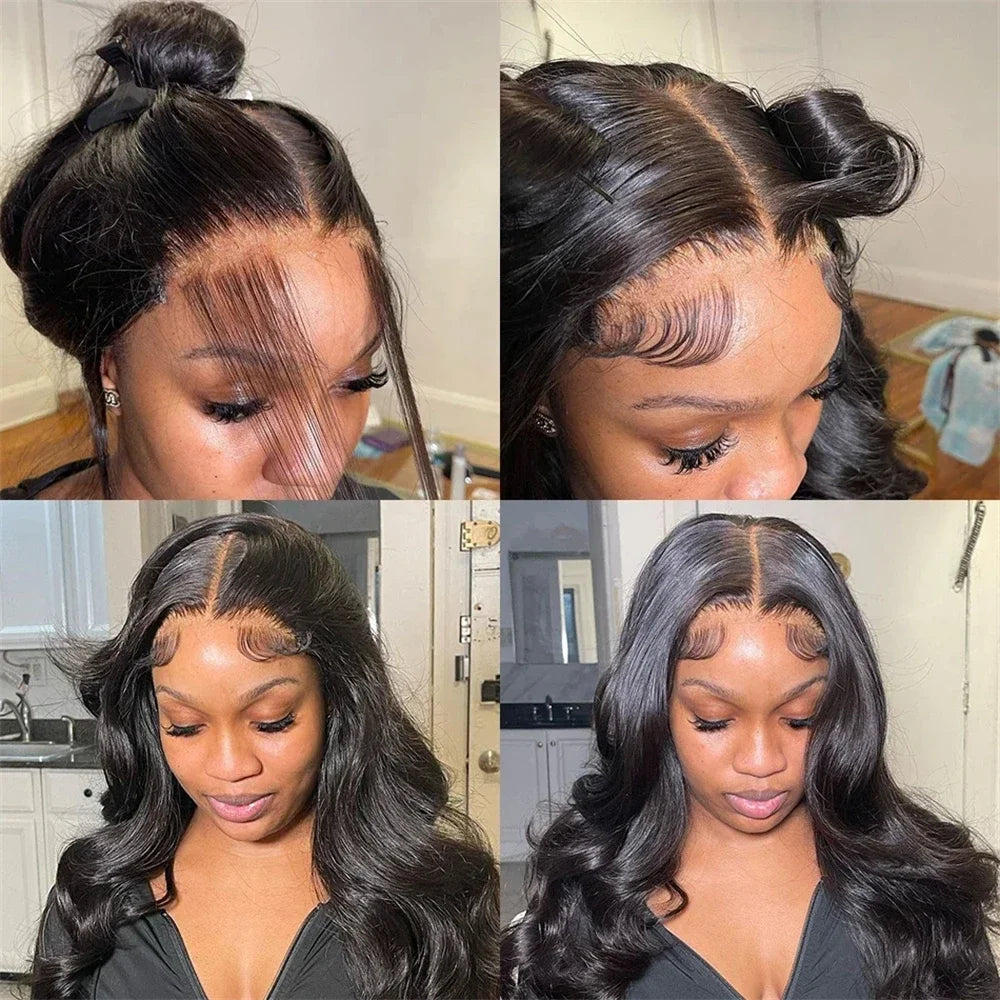 Body Wave 13x4 13x6 Hd Transparent Lace Front Wigs Human Hair Wig Brazilian  30 40 Inch Body Wave Lace Frontal Wig For Women