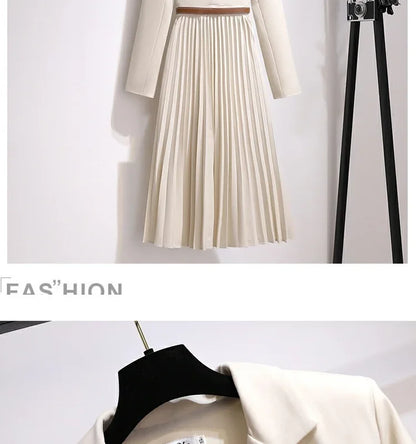 Elegant Slimming Long Sleeve Dress For Women 2024 Autumn New Style French Suit Style Warm Soft System Clothing