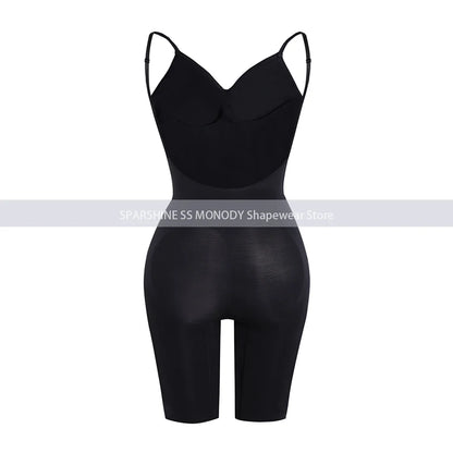 Seamless Backless Body Shaper Tummy Control Shapewear Mid-Thigh Slimming Bodysuit for Women Postpartum Waist Trainer Corset