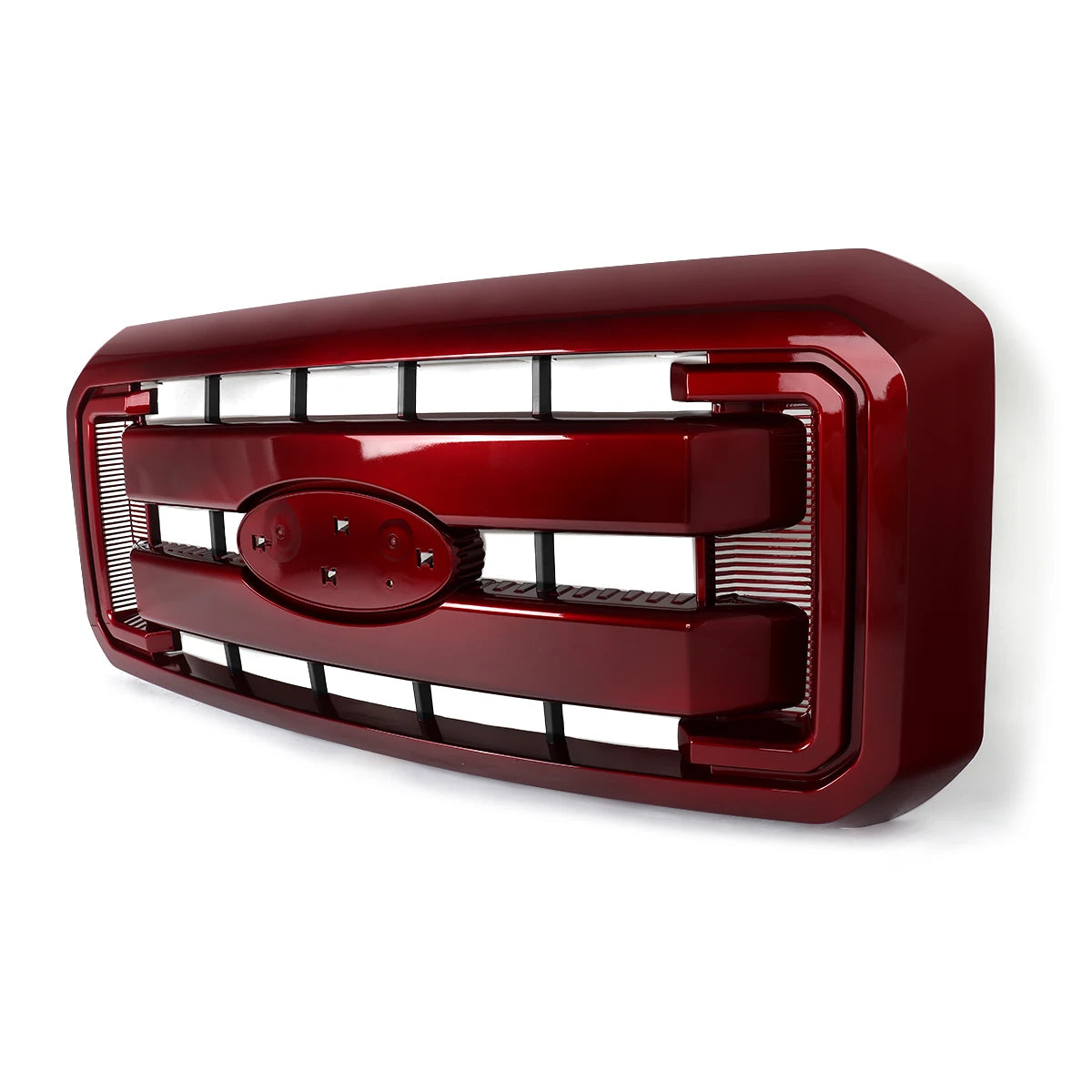 Ruby Red Grille for 2011-2016 Ford F250 F350 F450 F550 Super Duty XLT King Lariat Car Upper Bumper Hood Mesh Racing Grills