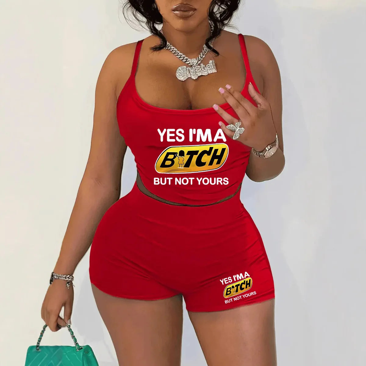 Sexy Spaghetti Strap Crop Tops And Short 2 Piece Sets Woman Outfit 2026 Summer Sexy Sport Casual Two Piece Set Women Short Sets