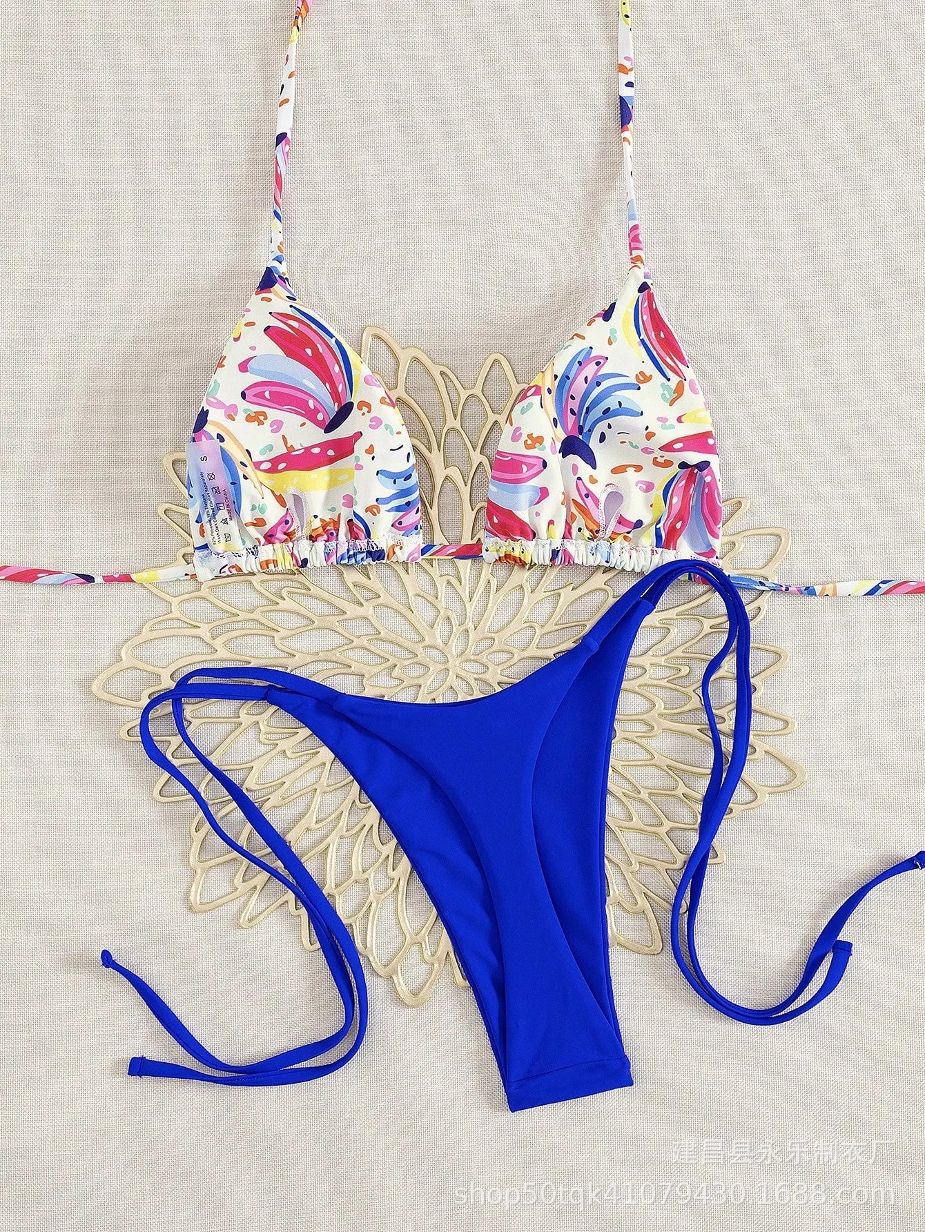 Bikini Print Swimsuit Beach Sexy Ladies Swimwear Seaside Vacation