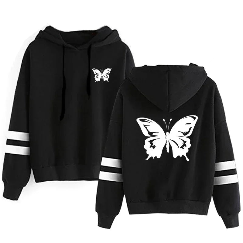 Women Tracksuit Casual Daily Hoodies Quality Single Piece Stripe Sweatshirt and Sweatpants Comfort Outdoor Jogging Autumn Winter