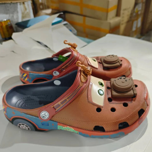 Adult Cartoon Mater Slippers Cars Shoes Outdoor Sandals Cute Figurine Anime Trailer Character Cave Shoes Sandals Eva Shoes Gift