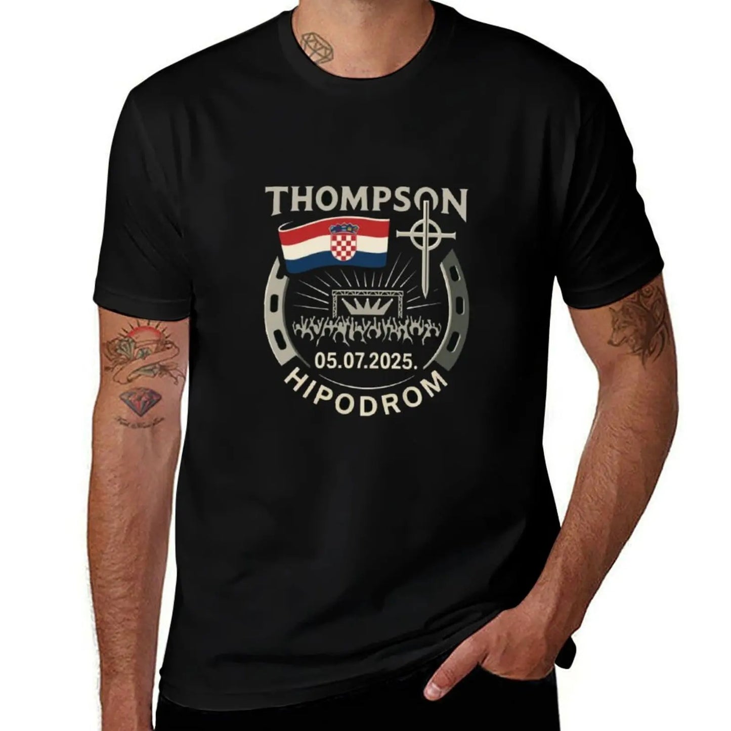 Thompson Hipodrom Zagreb Gold Edition T-Shirt man graphic t shirt man t shirts for men T-Shirt