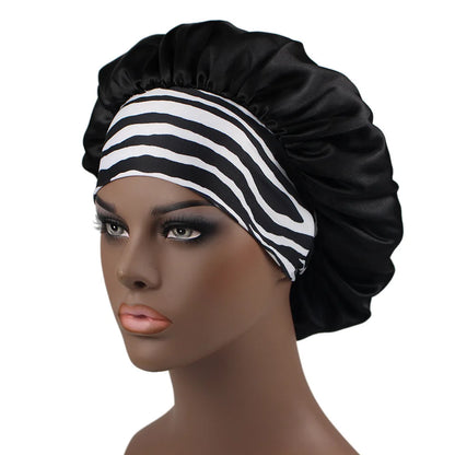 Large Satin Bonnet,Silk Bonnet Hair Wrap for Sleeping, Sleep Cap With Elastic Soft Band, Big Bonnets for Women Hair Care