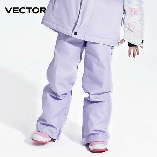 VECTOR Ski Pants Boys Girls Children Outdoor High-quality Windproof, Waterproof and Warm Snow Winter Ski Snowboard Pants Brand