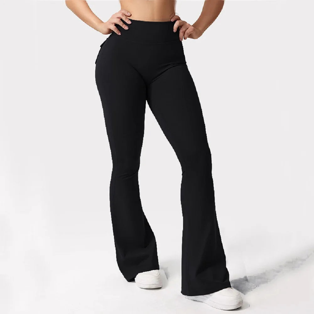 Fitness Yoga Leggings for Women Button Pocket Gym Leggings High Waist Butt Liftting Tights Leggins