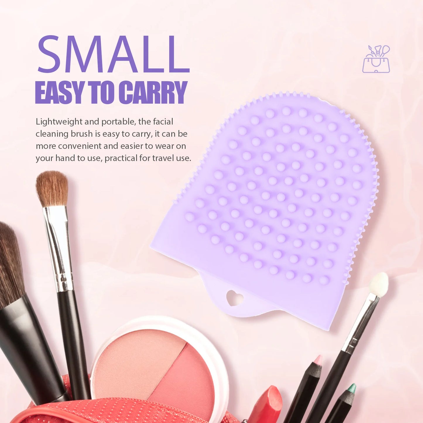 Silicone Facial Cleansing Brush Comfortable Handheld Pore Deep Cleanser Portable Face Wash Brush Face Scrubber