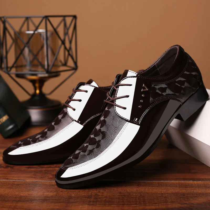 Oxfords Leather Men's Shoes Casual Dress Men Lace Up Breathable Formal Office for Man Big Size 38-48 Flats 2026
