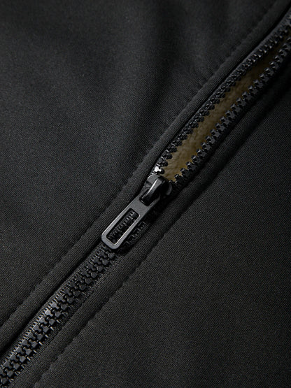 Winter Lambswool Zipper Hoodies Thicken Warm Jackets Long Sleeve Sweatshirts Casual Sports Fleece Black Coats Hooded Men Coat To