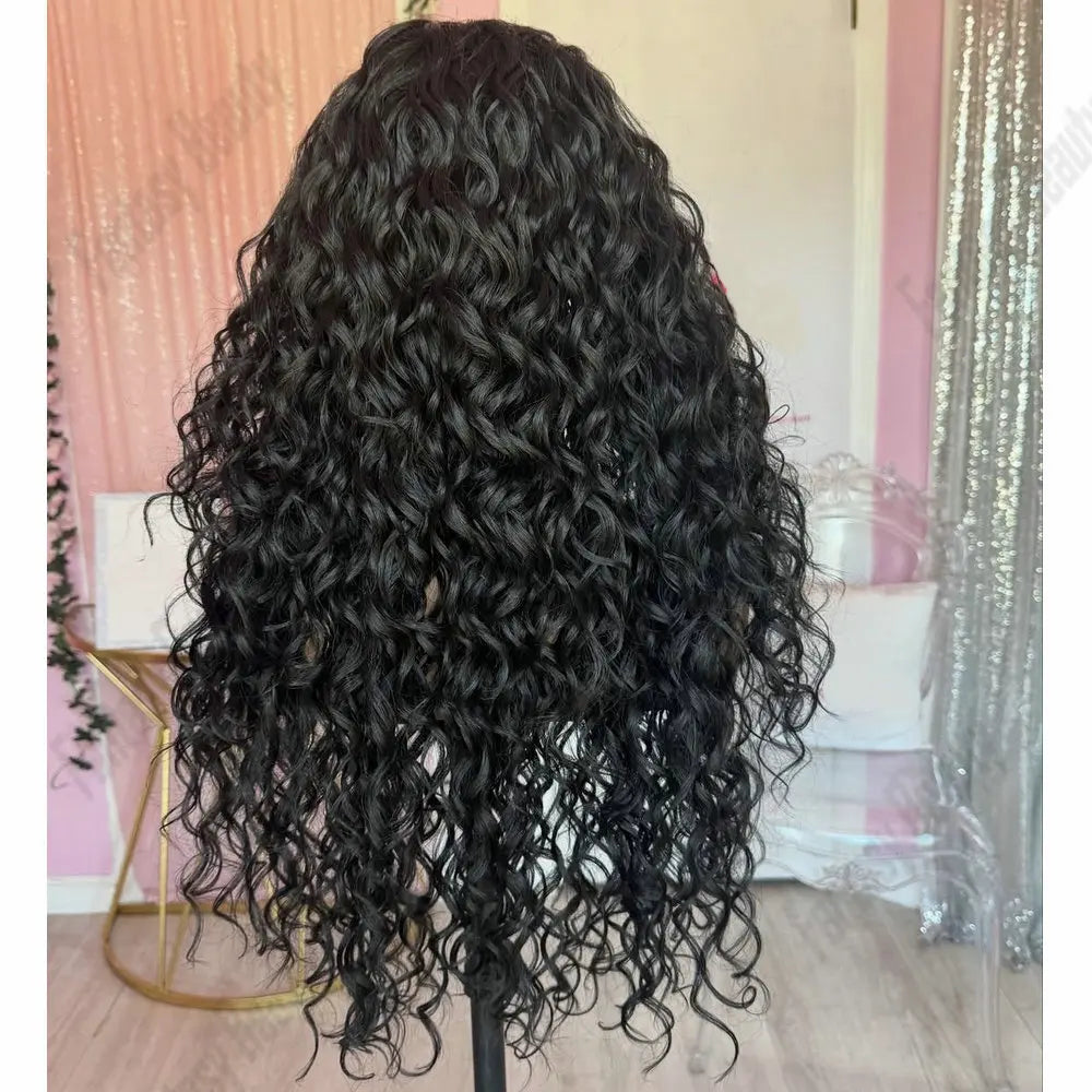 Long Deep Wave Women Wigs 100% Human Hair Jet Black 13x4/13x6 Lace Front Wigs Brazilian Remy Glueless Full Lace Wigs Human Hair