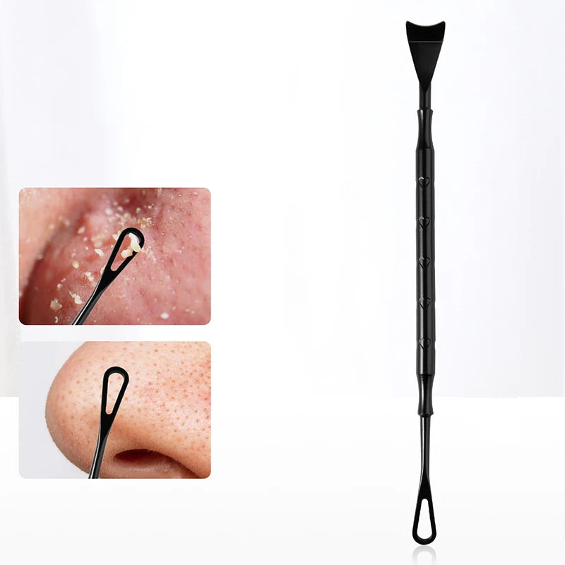 2 In 1 Pimple Popper Tool Blackhead Remover Acne Needle Removing Treatment Whitehead Popping Zit Nose Face Blemish Extractor