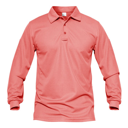 TACVASEN Men Outdoor T-shirts Work Polos Summer Quick Dry T-shirts Long Sleeve Lightweight Golf T-shirts Tee Tops