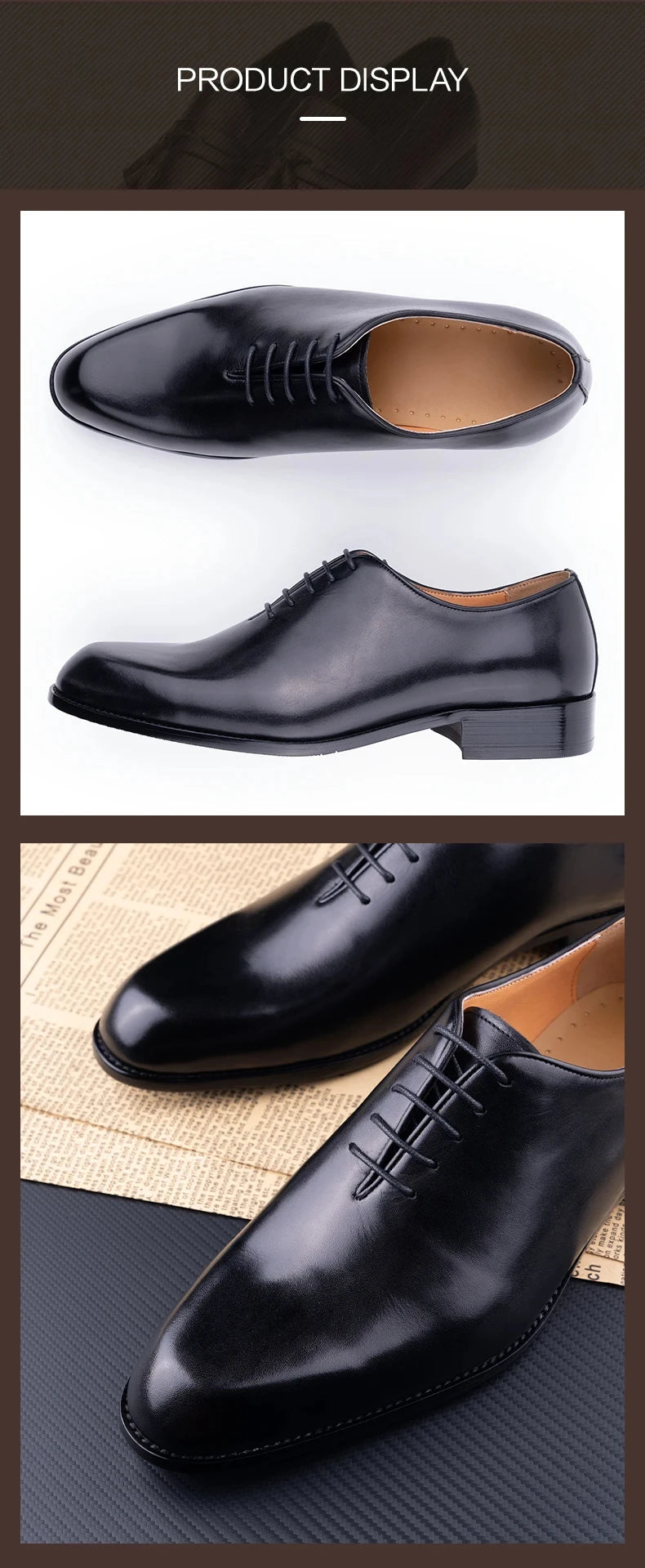 Successful Men's Leather Shoes High Quality Handmade Oxford Casual Business Office Work Shoes For Gentalman Lace Up Comfortable