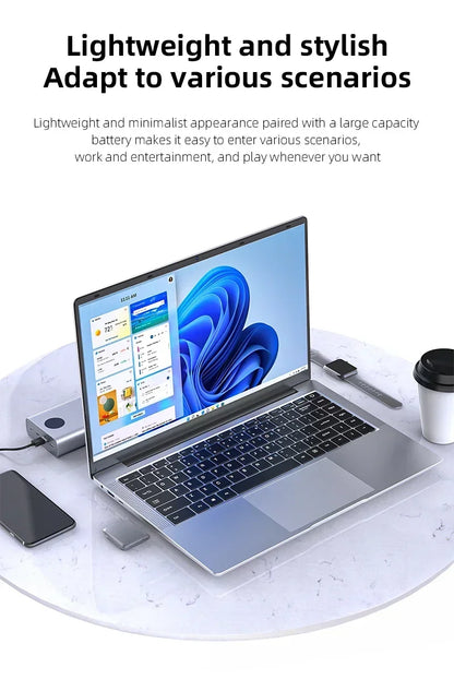 Portable Office Laptop Computer 14.1" 12GB RAM 1TB 2TB SSD Windows 11 Notebook Learn Recreation Entertainment Portable Laptops