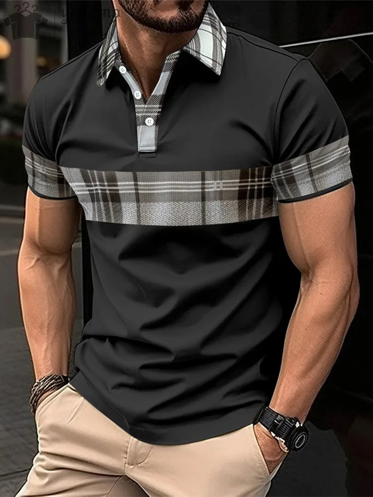 Summer New Men's Casual Sports Short Sleeved Polo Shirt Fashionable And Comfortable T-Shirt Men Breathable Polo Shirt Men's Tees