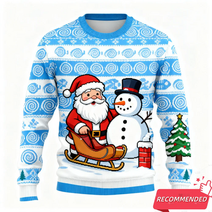 New Funny Snowman Graphic Ugly Christmas Sweatshirt Fashion Gingerbread Man Sweatshirts For Women Clothes Xmas Boy Kids Pullover