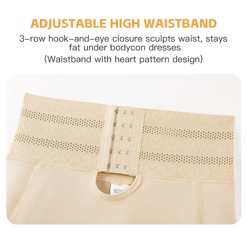 Women's Padded Butt Lifter Body Shaper with 4 Sponge Pads Tummy Control Shapewear Panties with Waist Cincher and Hook Closure