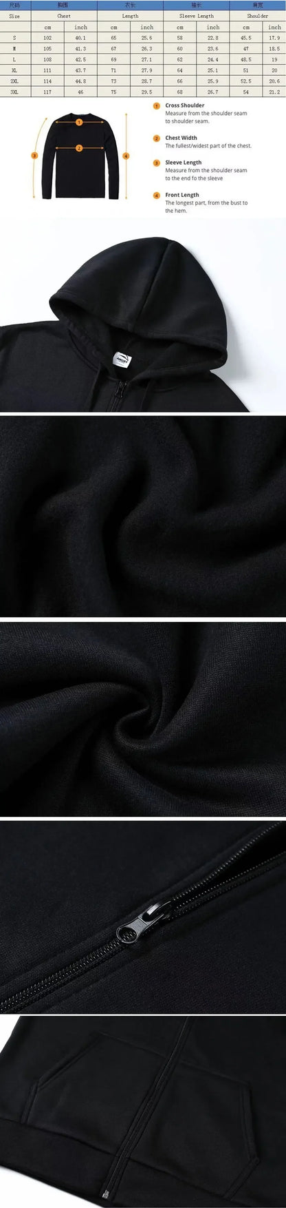 Kpop ATEEZ "FlX ON" Merch Zipper Hoodie Men Women High Quality Fashion Zip Up Jacket Coat Autumn Winter Casual Loose Sweatshirts