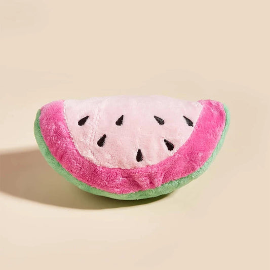 1 sliced watermelon pet plush toy for dogs and cats to interact and play