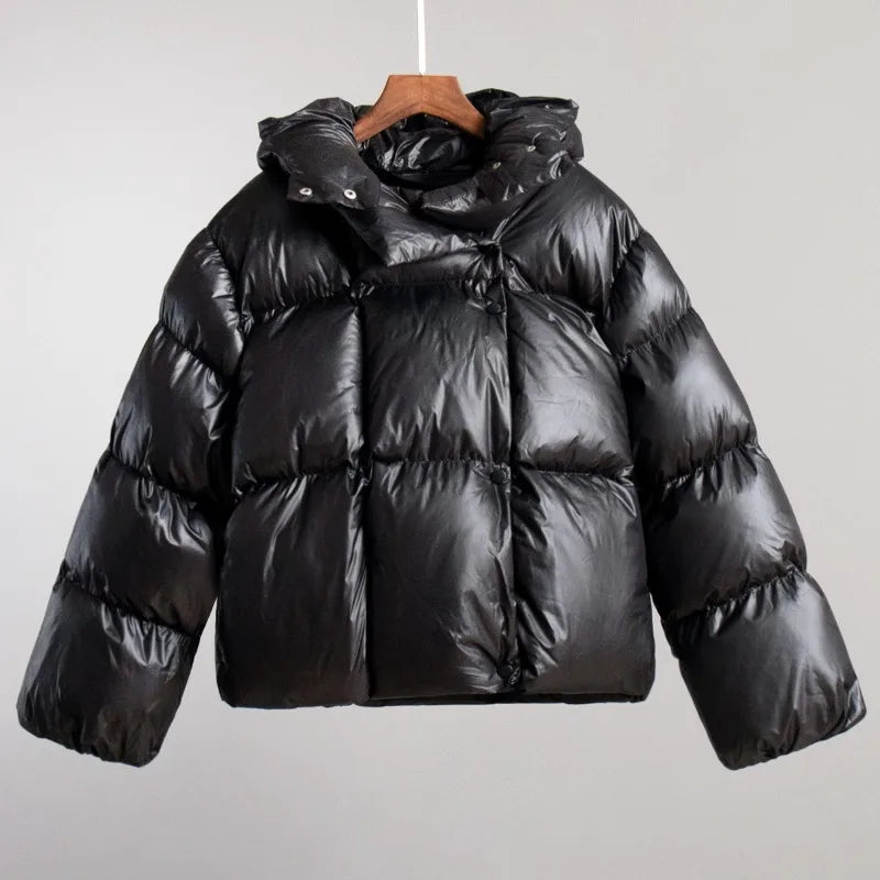 New in Winter Warm Cotton Puffer Jackets Women's Loose Parkas Coat Vintage Bread Jacket Outwear Office Ladies Quilted Clothing
