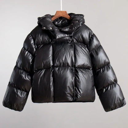 New in Winter Warm Cotton Puffer Jackets Women's Loose Parkas Coat Vintage Bread Jacket Outwear Office Ladies Quilted Clothing