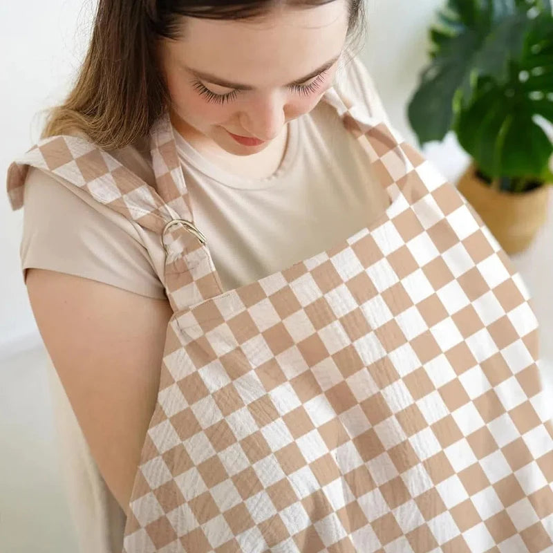 Soft Nursing Cover Muslin Breastfeeding Cover Portable 100% Cotton Breathable Baby Stroller Blanket Car Seat Cover 71*95cm