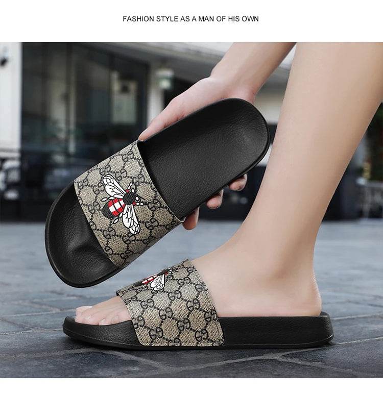 Summer men's shoes sports casual slippers indoor and outdoor EVA shoes men's small butterfly beach outdoor garden sandals