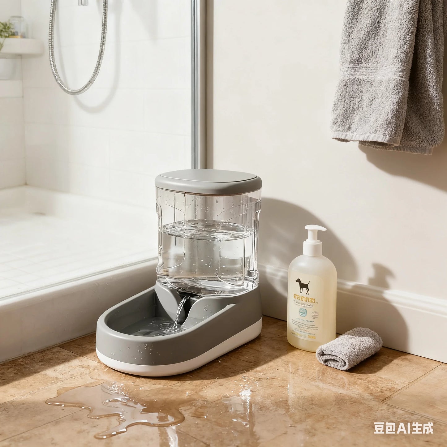 All-Size Pet Kit: Adjustable Height Feeder&Dish for Puppy/Senior Cats, Split-Design Non-Electric, Portable Spill-Free Solution