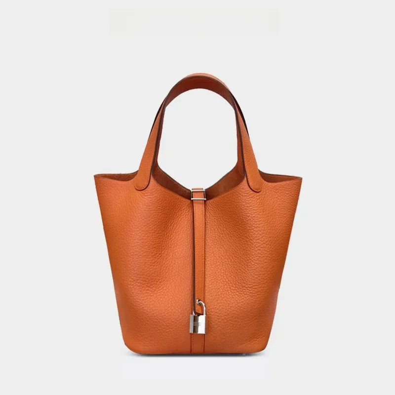 Autumn/winter Nichedesign Women's Bucket Bag Genuine Leather Handbag Mother-child Bag Tote For Ladies