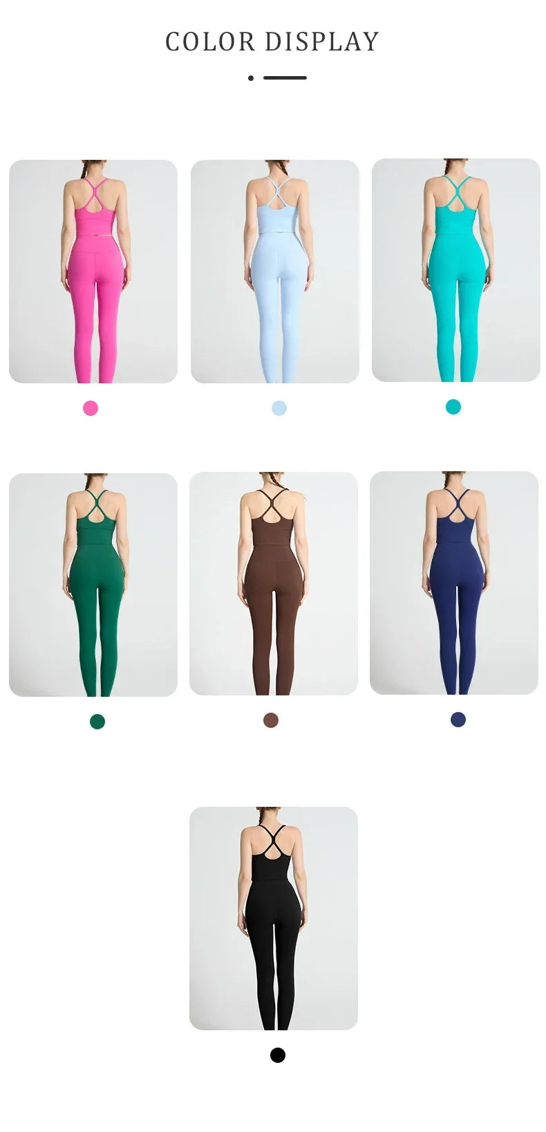 2-piece Yoga Suit Women Sportswear Fitness Set Cross back Yoga Tops A High Waist Leggings Pilates Fitness Sports Clothing👚👚