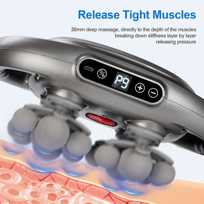 42-Heads Fascia Gun High-Frequency Vibration Body Massage Gun Back and Waist Massager Neck Shoulder Massager Muscle masajeador
