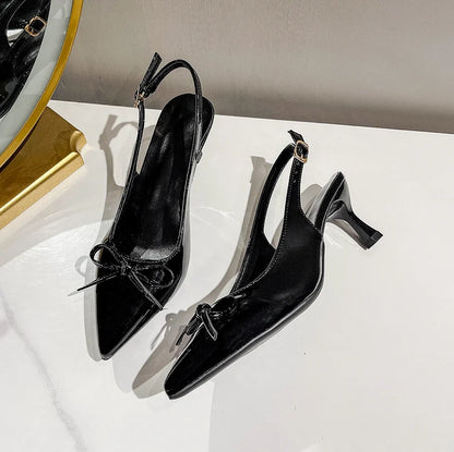 2025 New Arrival High Heels Summer Fashion Buckle Pointed Heel Sandals Women Comfort Simplicity Stilettos Sandalias De Mujer 40