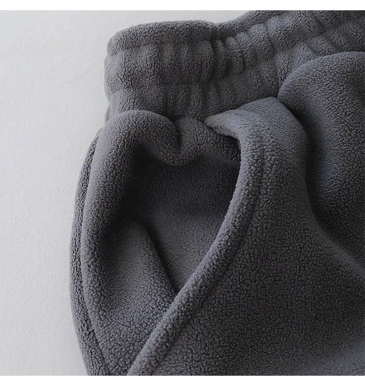 Thick Warm Fleece Lined Wide Leg Casual Sweatpants Women's Autumn Winter plus Size Cuffed Slimming Loose Fit Sport Pants