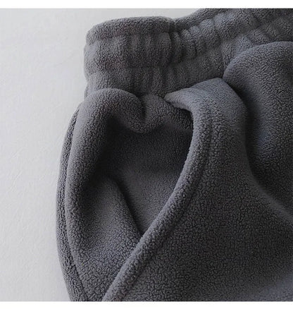 Thick Warm Fleece Lined Wide Leg Casual Sweatpants Women's Autumn Winter plus Size Cuffed Slimming Loose Fit Sport Pants