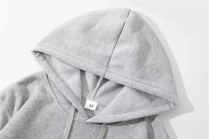 Men's hooded sweatshirt for autumn and winter warm and windproof comfortable long sleeved top jogging hooded sweatshirt hoodie