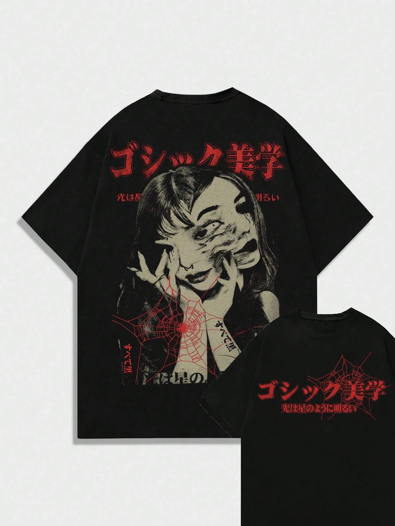 Japan Anime Graphic Cotton T-shirt Unisex Men Women Luxury Fashion Brand Big Size Top Casual Short Sleeve Streetwear Tee S-4XL