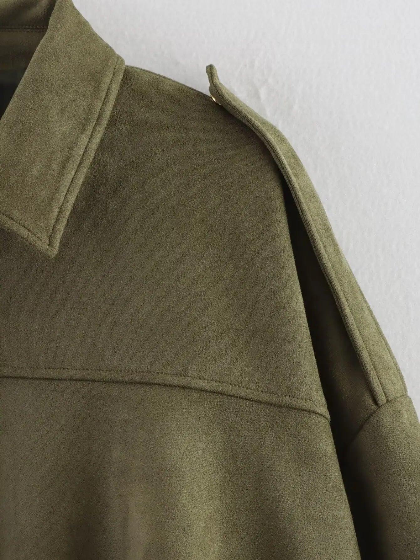 DUOPERI Women 2025 New Solid Bomber Jackets Lapel Neck Long Sleeves Female Elegance Chic Casual Jacket Tops