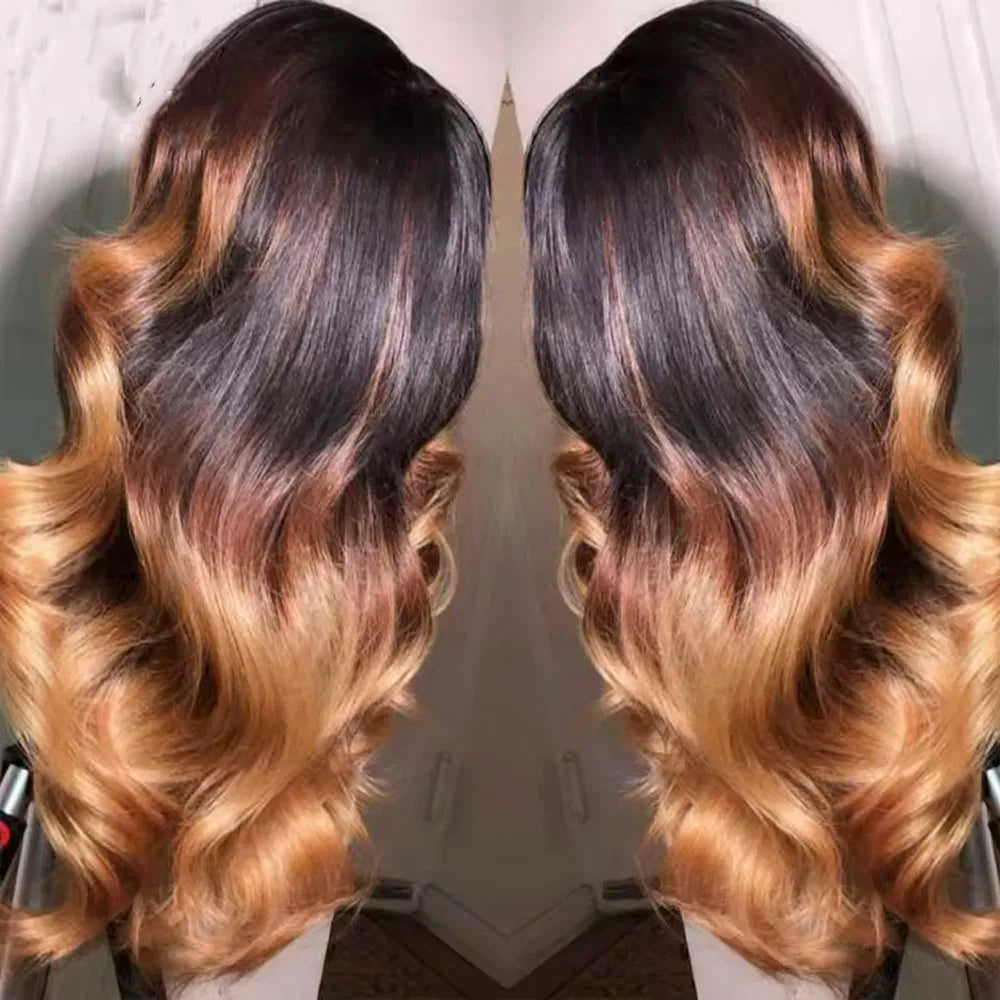 Body Wave 13x4 Lace Front Ombre Wig Human Hair Wig For Women Brazilian 13X4 Blonde Lace Frontal Wig On Sale Clearance 32 34inch