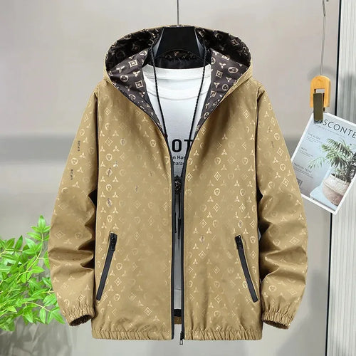 Spring 2025 Men's Thin Hooded Jacket Stylish Sun Protection Outerwear Youthful Male Casual Wear Comfortable Regular Length