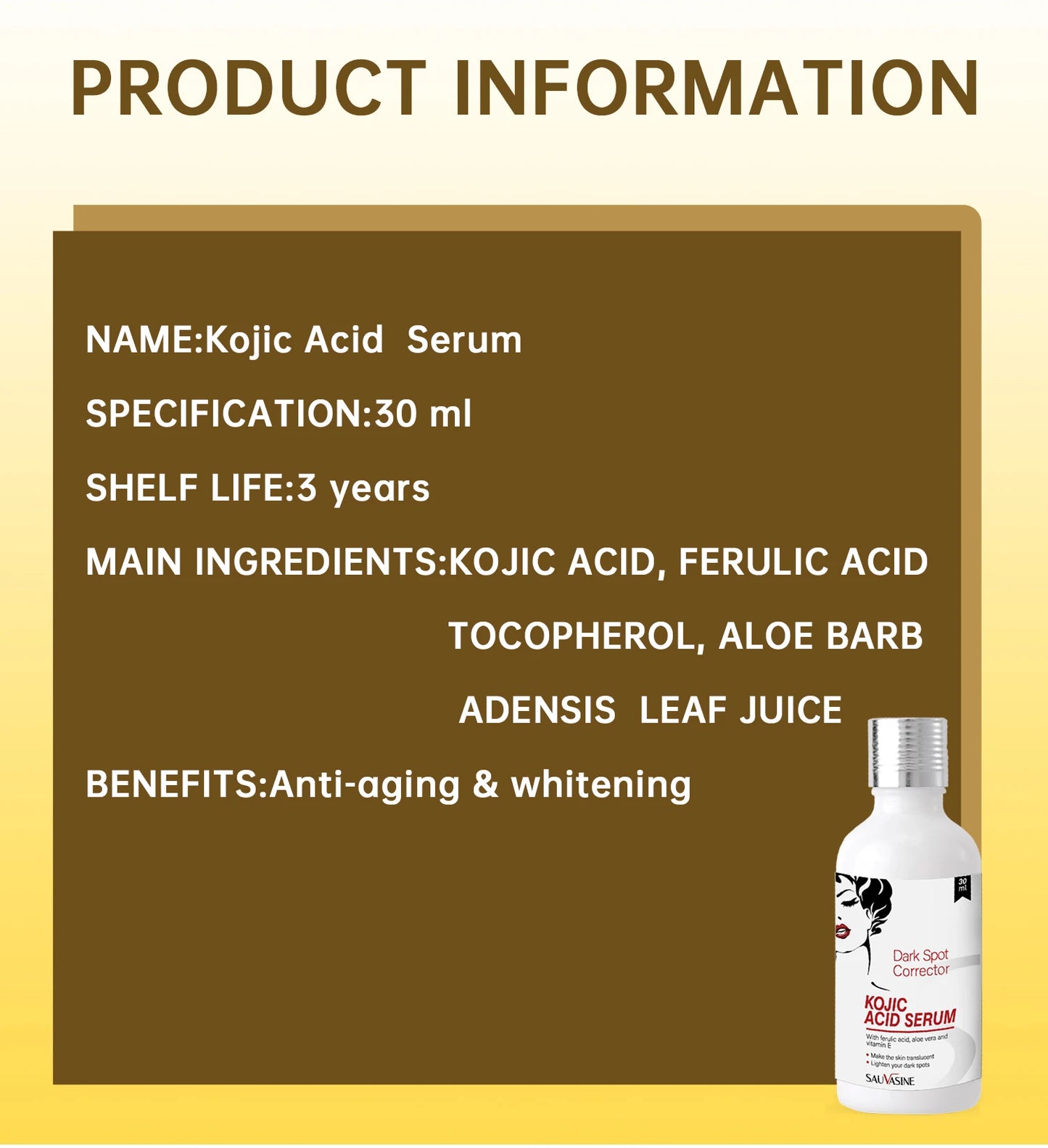 Kojic Acid Retinol Cream Skin Whitening Cream Remove Dark Spots Anti Aging Brighten Moisturizing Nourishing Facial Skin Care