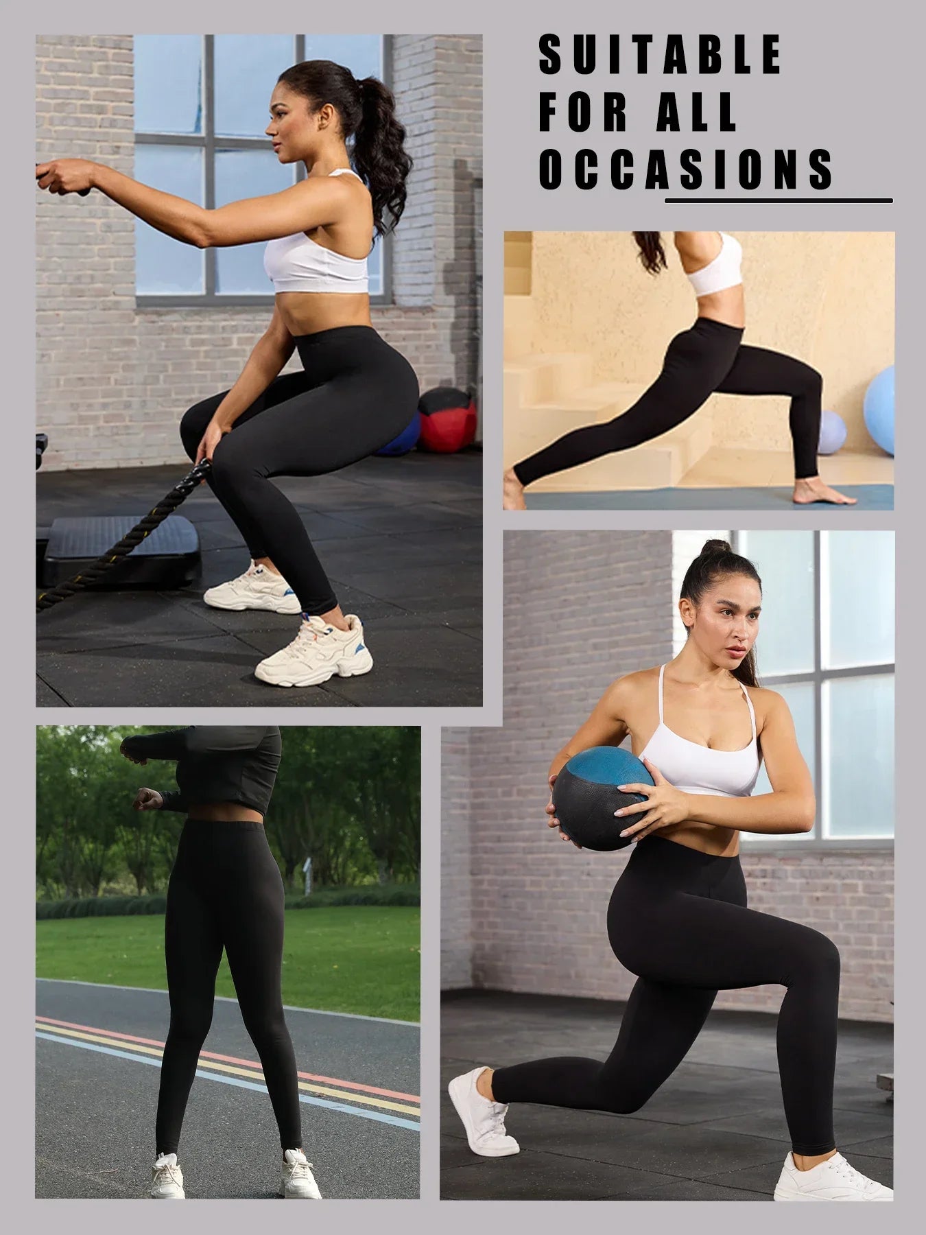 Women's Super Soft Leggings High Elasticity No See Through Workout Yoga Running Athletic Push Up Gym Long Fitness Leggings