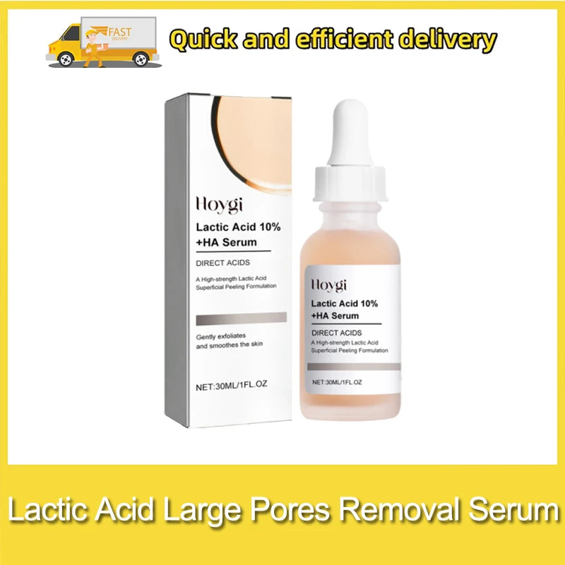 Lactic Acid Shrink Pores Serum Fast Large Pores Removal Firming Skin Essence Firming Smoothing Nourishing Repair Face Skin Care